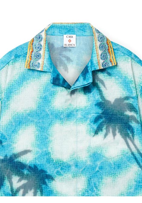 Camicia a Maniche Corte Poolside Emblem CASABLANCA KIDS | KS25-SH-18001